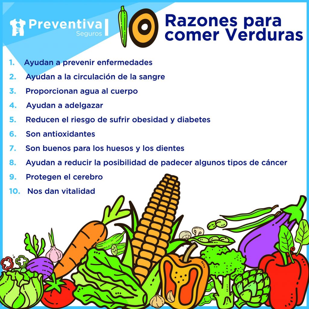 10 razones para comer verduras - infografía